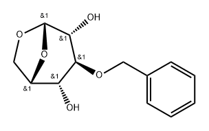 1,6-アンヒドロ-3-O-ベンジル-β-L-イドピラノース 化学構造式