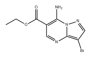 3-bromo-6-carbethoxy-7-aminopyrazolopyrimidine 结构式