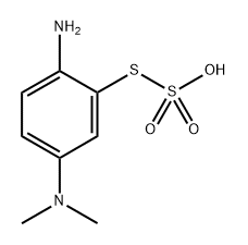 THIOSULFURIC ACID (H2S2O3), S-[2-AMINO-5-(DIMETHYLAMINO) PHENYL] ESTER, 43035-11-6, 结构式
