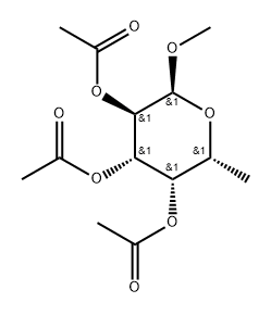α-D-Galactopyranoside, methyl 6-deoxy-, triacetate (9CI) 结构式