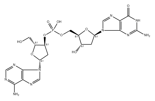 deoxyadenylyl-(3'-5')-deoxyguanosine Struktur