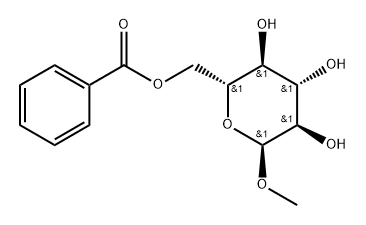 α-D-Glucopyranoside, methyl, 6-benzoate 结构式