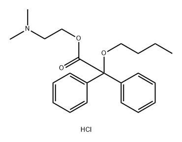 Acetic acid, butoxydiphenyl-, 2-(dimethylamino)ethyl ester, hydrochloride (6CI,7CI,8CI) Struktur