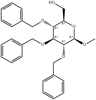 甲基2,3,4-三-O-苄基-Β-D-吡喃葡萄糖苷 结构式