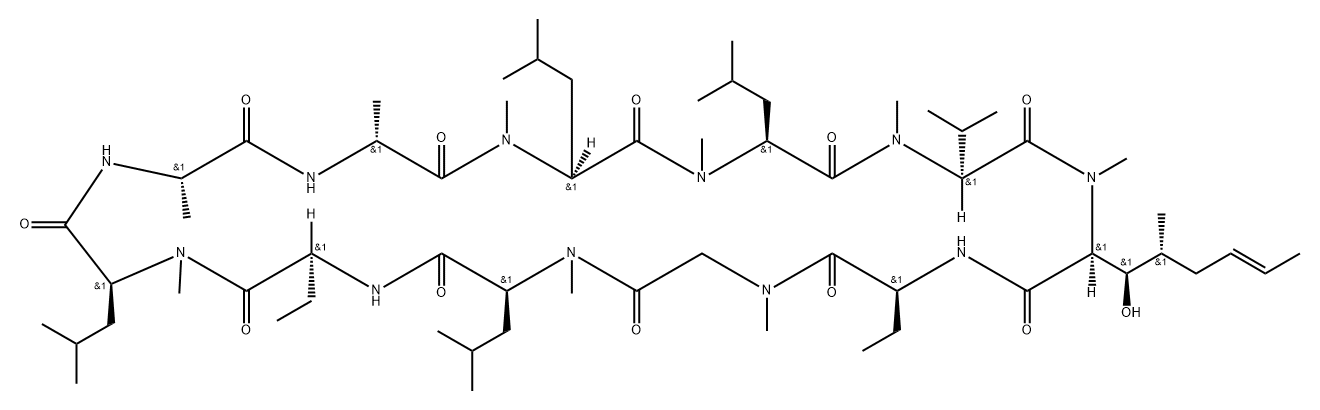[Abu]5-Cyclosporin Structure