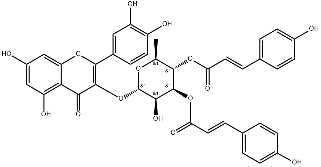 3'',4''-Di-O-p-coumaroylquercitrin Structure