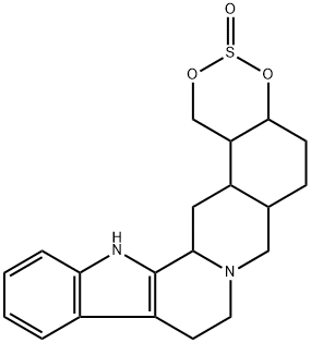 17α-Hydroxyyohimban-16α-methanol 16,17-sulfurous acid Structure