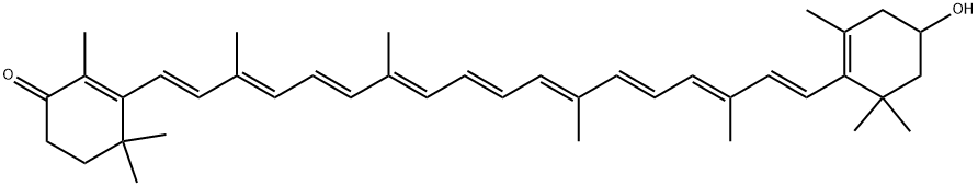 β,β-Caroten-4-one, 3'-hydroxy- Struktur
