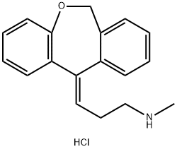 Doxepin Related Compound C (25 mg) ((E-3-(dibenzo[b,e]oxepin-11(6H)-ylidene)-N-methylpropan-1-amine hydrochloride) Struktur