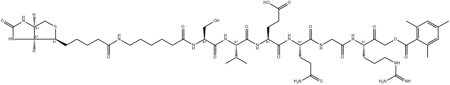 Biotinyl-εAhx-SCC1 (263-268)-2,4,6-trimethylbenzoyloxy-methylketone Structure