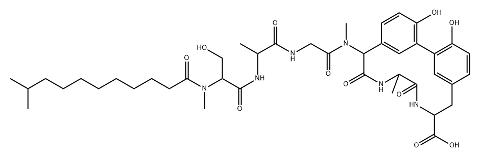 芳桥霉素 A2, 459844-20-3, 结构式