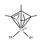 Cobalt, diiodo[(1,2,3,4,5-eta)-1,2,3,4,5-pentamethyl-2,4-cyclopentadie n-1-yl]- 结构式