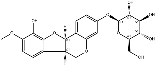 β-D-Glucopyranoside, (6aR,11aR)-6a,11a-dihydro-10-hydroxy-9-methoxy-6H-benzofuro[3,2-c][1]benzopyran-3-yl Structure