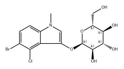 5-溴-4-氯-3吲哚氧基-N-甲基- A-D-葡糖苷,467214-45-5,结构式