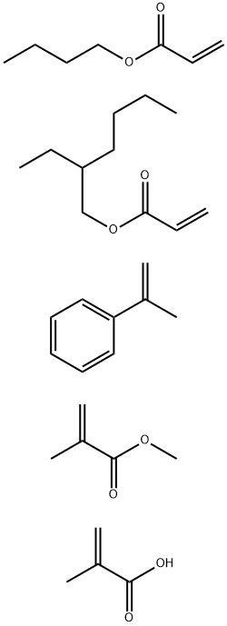 468057-09-2 2-Propenoic acid, 2-methyl-, polymer with butyl 2-propenoate, 2-ethylhexyl 2-propenoate, (1-methylethenyl)benzene and methyl 2-methyl-2-propenoate