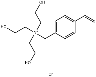 Benzenemethanaminium, 4-ethenyl-N,N,N-tris(2-hydroxyethyl)-, chloride (1:1),46944-33-6,结构式