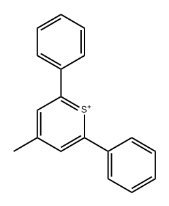 4-甲基-2,6-二苯基硫代六氟磷酸吡喃(V) 结构式