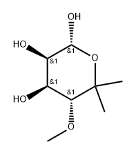 4-O-Methyl-5-C-methyl-6-deoxy-α-L-lyxo-hexopyranose Structure