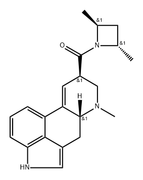 Azetidine, 1-[[(8β)-9,10-didehydro-6-Methylergolin-8-yl]carbonyl]-2,4-diMethyl-, (2S,4S)- Structure