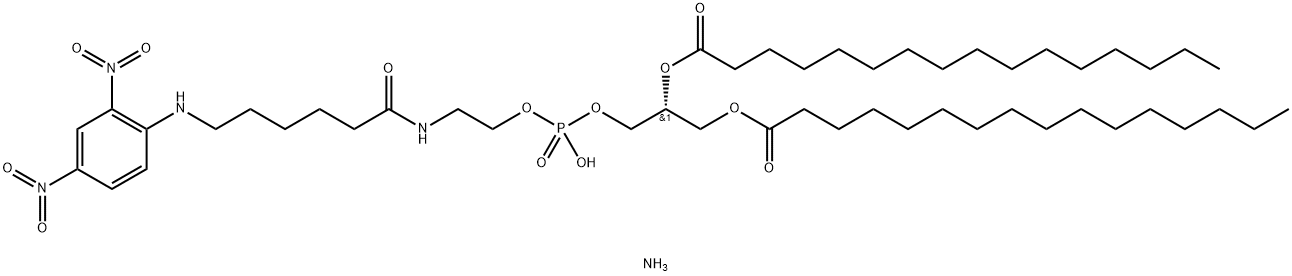 1,2-dipalMitoyl-sn-glycero-3-phosphoethanolaMine-N-[6-[(2,4-dinitrophenyl)aMino]hexanoyl] (aMMoniuM salt) Structure