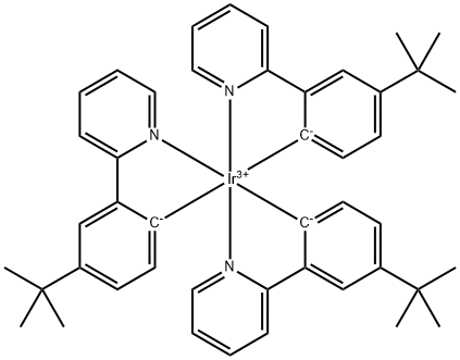三(2-(3-叔丁基苯基)吡啶)合铱, 474948-23-7, 结构式