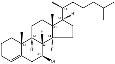 コレスタ-4-エン-7β-オール 化学構造式