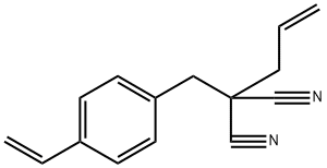 2-[(4-Ethenylphenyl)methyl]-2-(2-propen-1-yl)propanedinitrile Struktur