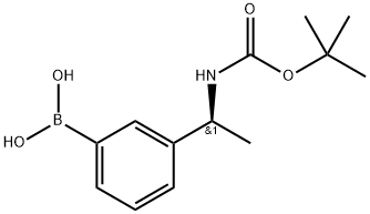 Carbamic acid, [(1S)-1-(3-boronophenyl)ethyl]-, C-(1,1-dimethylethyl) ester (9CI) 结构式
