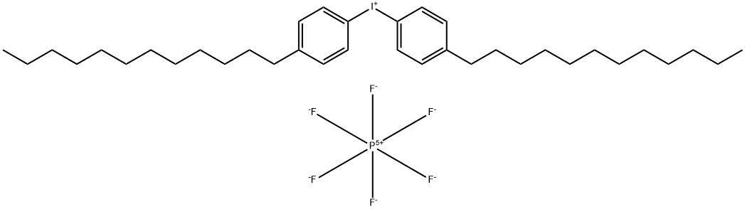 双[4-正烷基(C10-13)苯基]碘鎓六氟磷酸盐 结构式