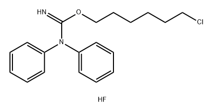 Pseudourea, 2-(6-chlorohexyl)-3,3-diphenyl-, monohydrofluoride (8CI)