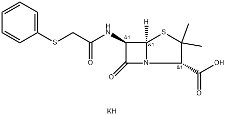 6α-[[(Phenylthio)acetyl]amino]penicillanic acid potassium salt Structure