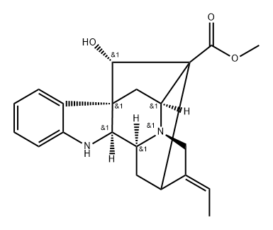 (2α,17S,19E)-19,20-Didehydro-1-demethyl-17-hydroxyajmalan-16-carboxylic acid methyl ester Structure