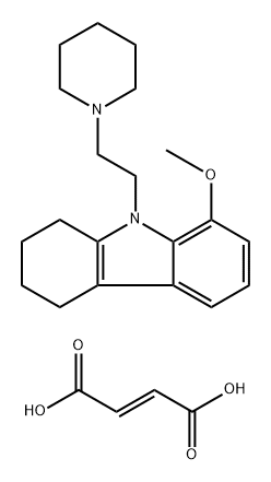 but-2-enedioic acid, 1-methoxy-9-[2-(1-piperidyl)ethyl]-5,6,7,8-tetrah ydrocarbazole 结构式