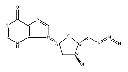 5'-Azido-2',5'-dideoxyinosine Structure