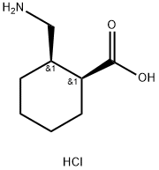 Cyclohexanecarboxylic acid, 2-(aminomethyl)-, hydrochloride (1:1), (1S,2R)- Structure
