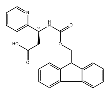 (3S)-3-({[(9H-fluoren-9-yl)methoxy]carbonyl}amino)-3-(pyridin-2-yl)propanoic acid Structure