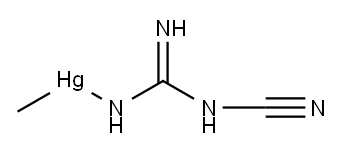 3-シアノグアニジノ(メチル)水銀(II) 化学構造式