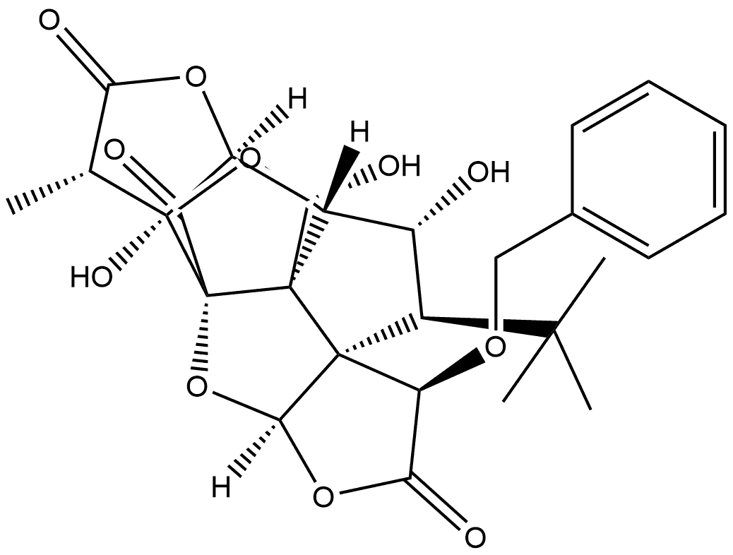 9H-1,7a-(Epoxymethano)-1H,6aH-cyclopenta[c]furo[2,3-b]furo[3',2':3,4]cyclopenta[1,2-d]furan-5,9,12(4H)-trione, 3-(1,1-dimethylethyl)hexahydro-2,7b,11-trihydroxy-8-methyl-4-(phenylmethoxy)-, (1S,2R,3S,3aS,4R,6aR,7aR,7bR,8S,10aS,11R,11aR)-
