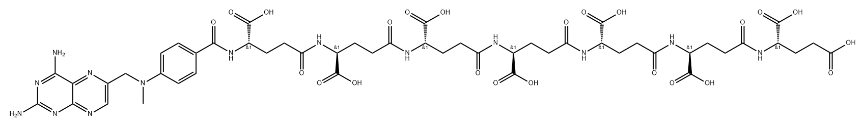 4-氨基-10-甲基蝶呤聚谷氨酸酯, 50317-35-6, 结构式