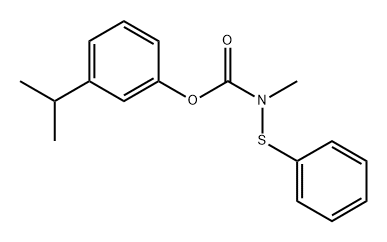 Carbamic acid, methyl(phenylthio)-, m-isopropylphenyl ester Structure