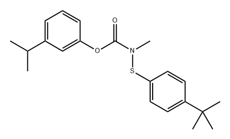 Carbamic acid, [[4-(1,1-dimethylethyl)phenyl]thio]methyl-, 3-(1-methylethyl)phenyl ester (9CI)|化合物 Carbamic acid, ((p-tert-butylphenyl)thio)methyl-, m-isopropylphenyl ester