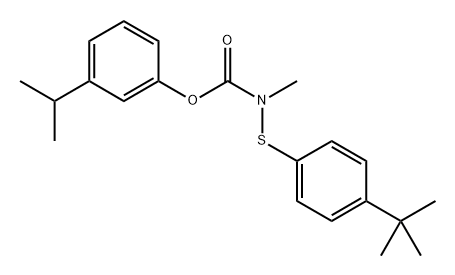 Carbamic acid, [[4-(1,1-dimethylethyl)phenyl]thio]methyl-, 3-(1-methylethyl)phenyl ester (9CI) Struktur