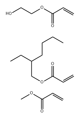 2-Ethylhexyl 2-propenoate polymer with 2-hydroxyethyl 2-propenoate and methyl 2-propenoate 结构式