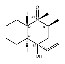 4(equatorial)-Ethenyl-1,2(axial)-dimethyl-trans-decahydroquinol-4-ol,N -oxide Structure