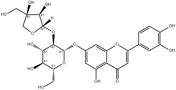 Luteolin 7-apiosyl-(1->2)-glucoside Structure