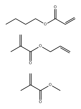 2-甲基-2-丙烯酸甲酯与2-丙烯酸丁酯和2-甲基-2-丙烯酸-2-丙烯基酯的聚合物 结构式