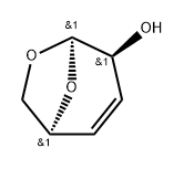 .beta.-D-threo-Hex-3-enopyranose, 1,6-anhydro-3,4-dideoxy- Struktur