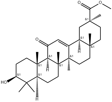 GLYCYRRHETINIC ACID METHYLESTER, 18-ALPHA-(SG),5092-01-3,结构式