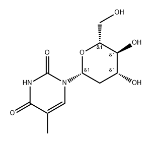 1-(2'-deoxy-beta-D-glucopyranosyl)thymine,5116-45-0,结构式