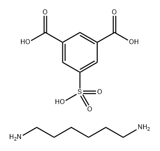 1,3-Benzenedicarboxylic acid, 5-sulfo-monosodium salt, compounded with 1,6-hexanediamine (1:1) Structure